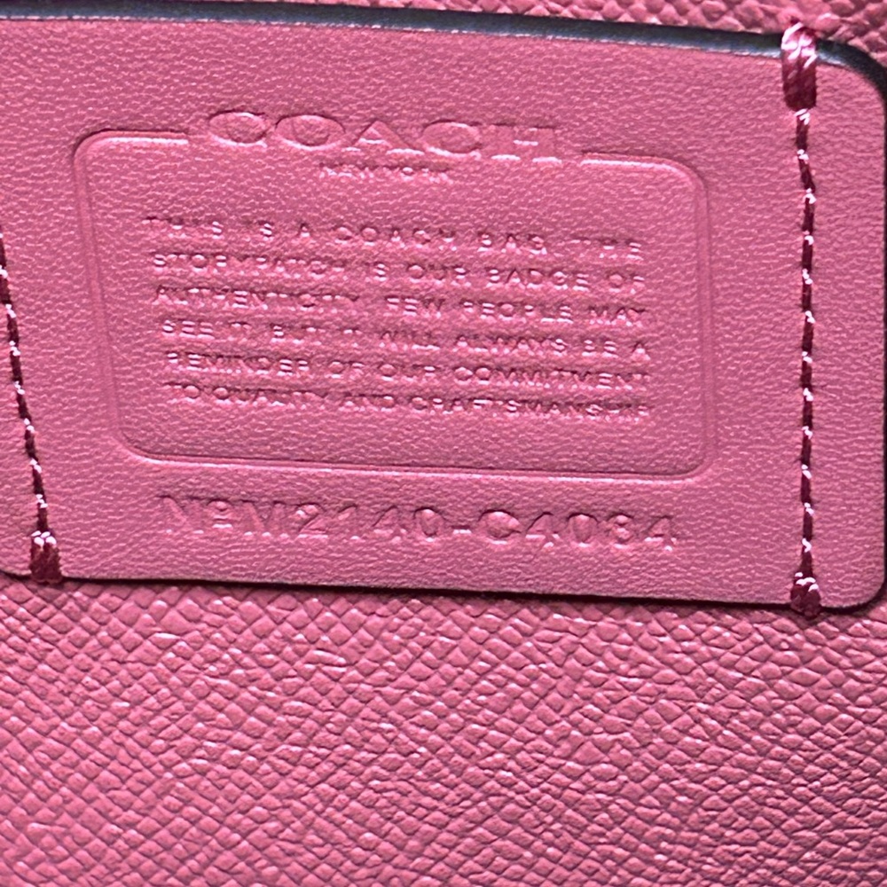 COACH Full-Size Mollie Tote in Retro Vanilla + Crystal Carriage Charm Bundle! - Picture 10 of 15